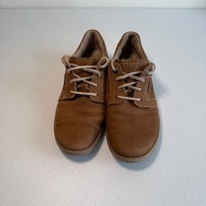 Josef Seibel Women Tan Leather Lace Up Comfort Shoes Size 40 EU 9.5 US